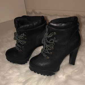 Black High Heel Booties